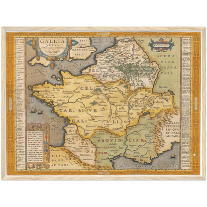 Historische Landkarte Historisches Gallien um 1609