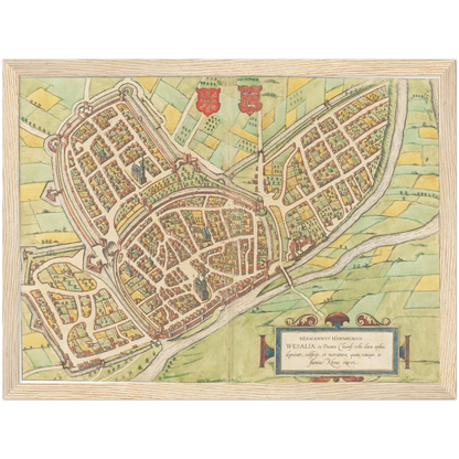 Historischer Stadtplan Wesel um 1592