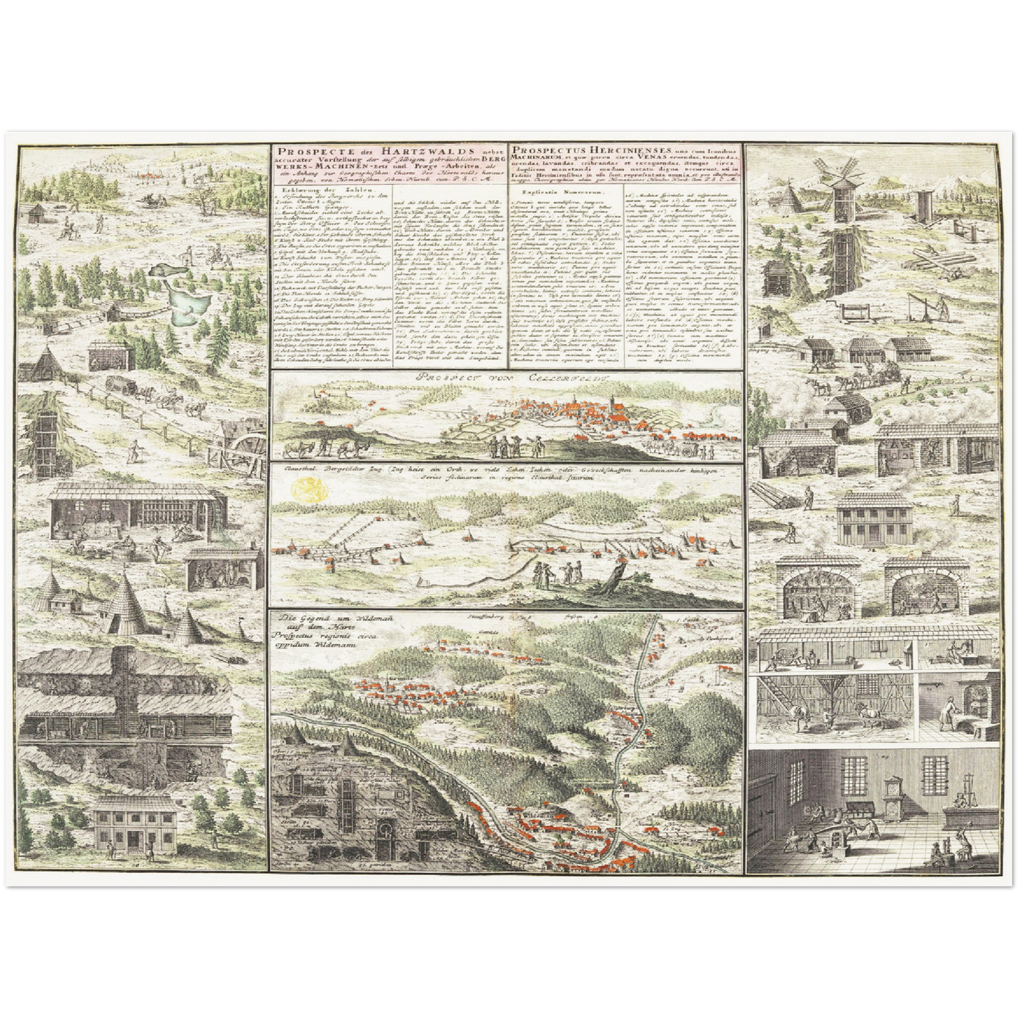 Historical city map  Test product horizontal 3 sizes