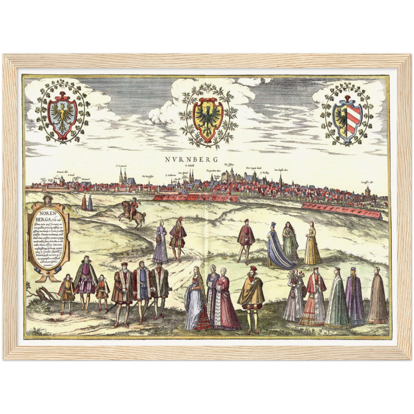 Historical city map  Test product horizontal 3 sizes