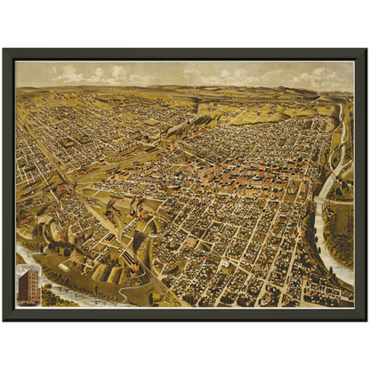 Historical city map  Test product horizontal 3 sizes