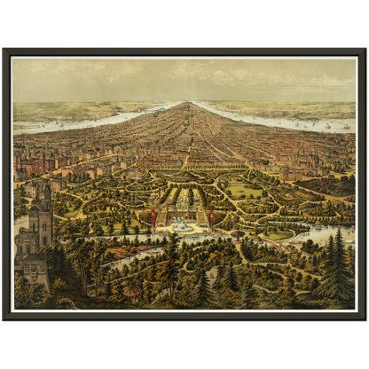 Historical city map  Test product horizontal 3 sizes