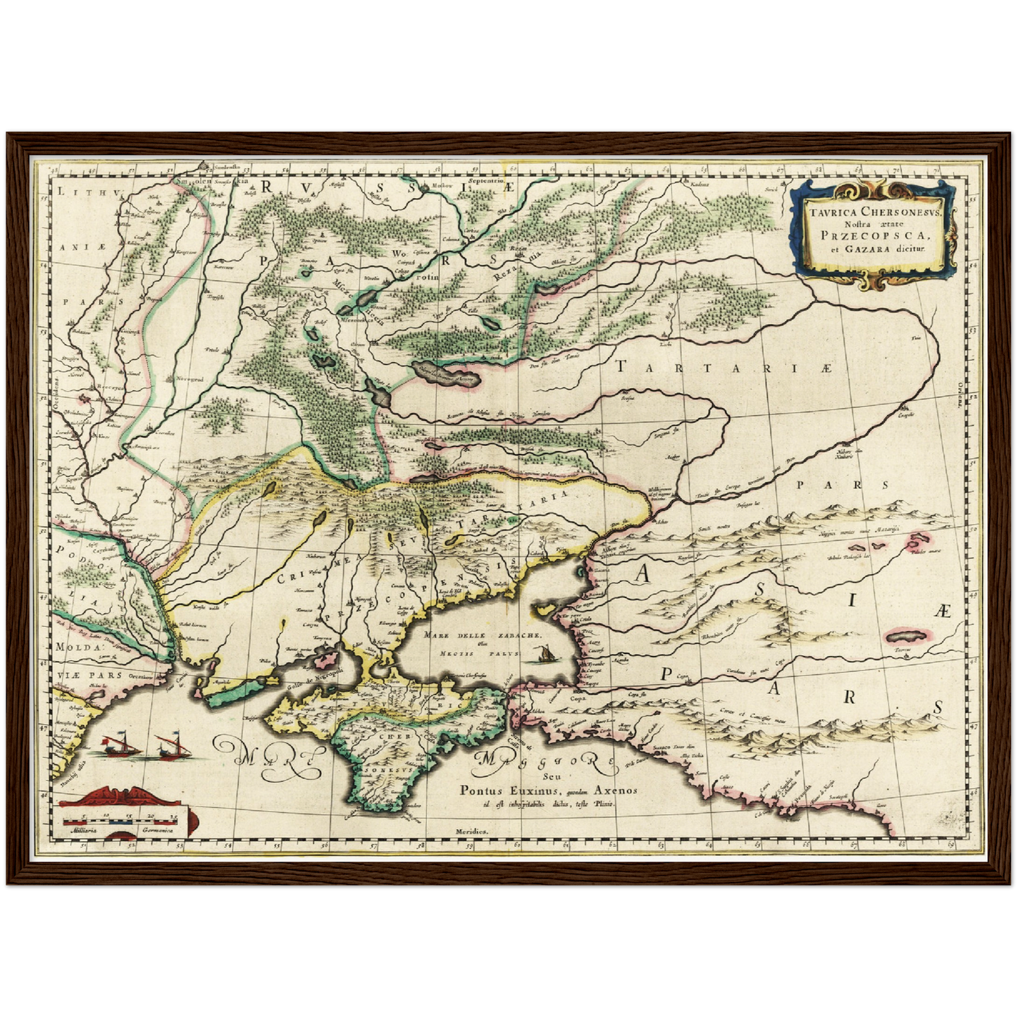 Historical city map  Test product horizontal 3 sizes