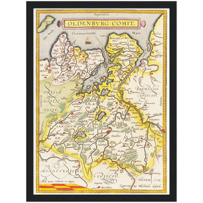 Historical city map  Test product horizontal 3 sizes