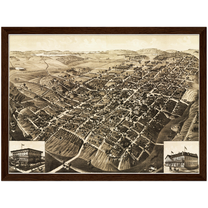 Historical city map  Test product horizontal 3 sizes