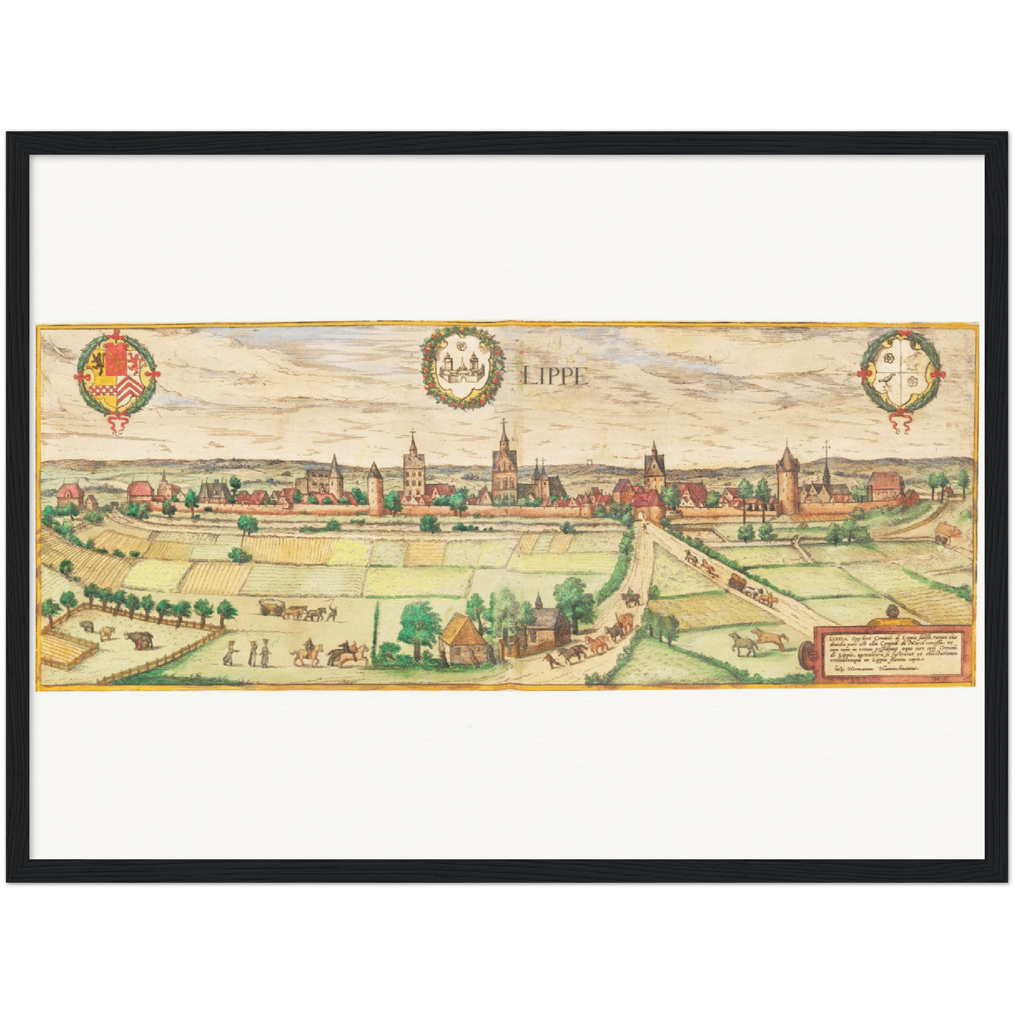 Historical city map  Test product horizontal 3 sizes