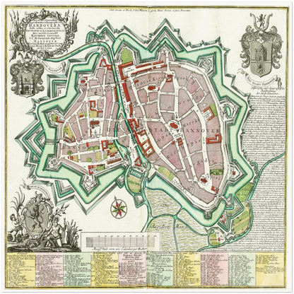 Historical city map  Test product horizontal 3 sizes