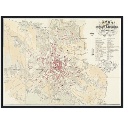 Historical city map  Test product horizontal 3 sizes