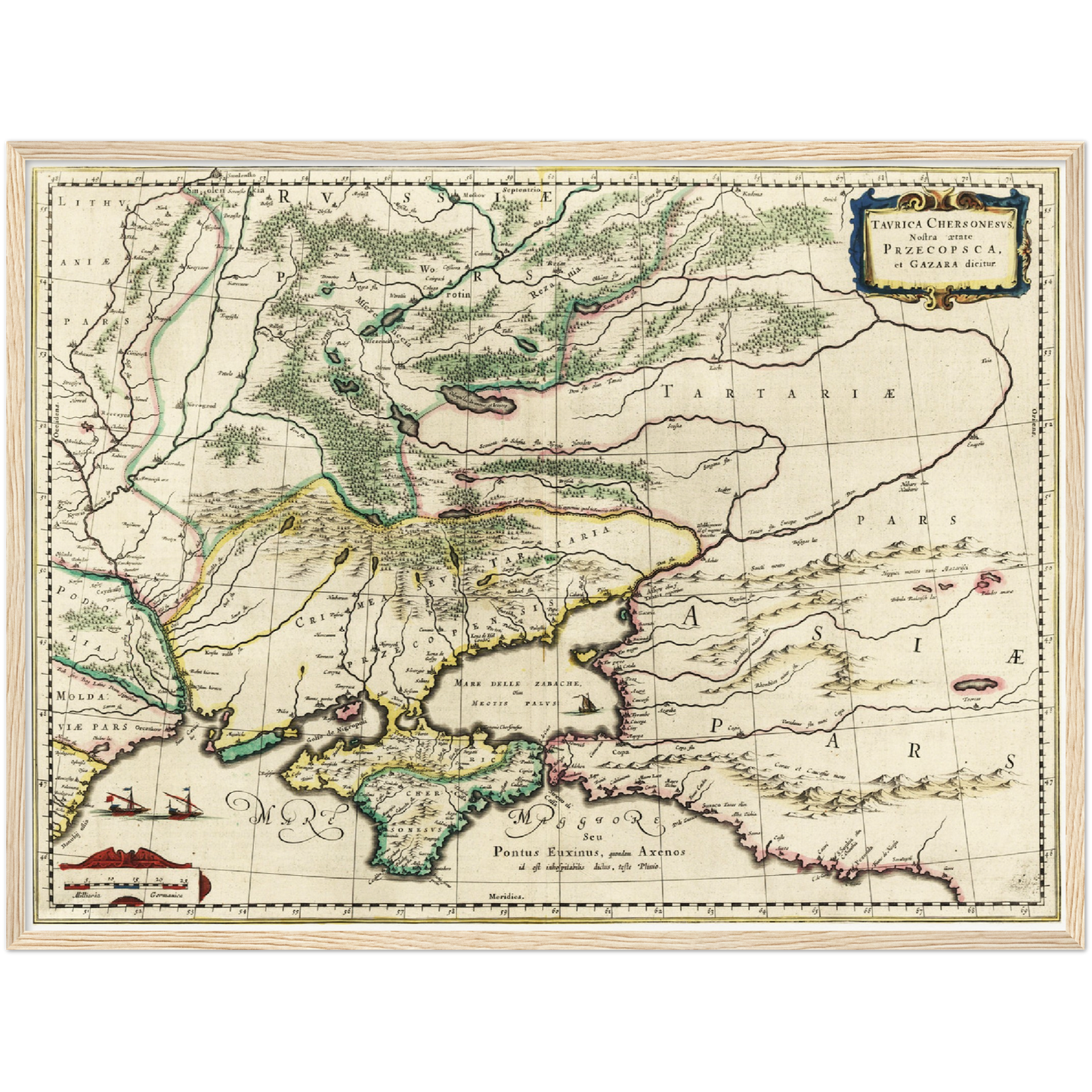 Historical city map  Test product horizontal 3 sizes