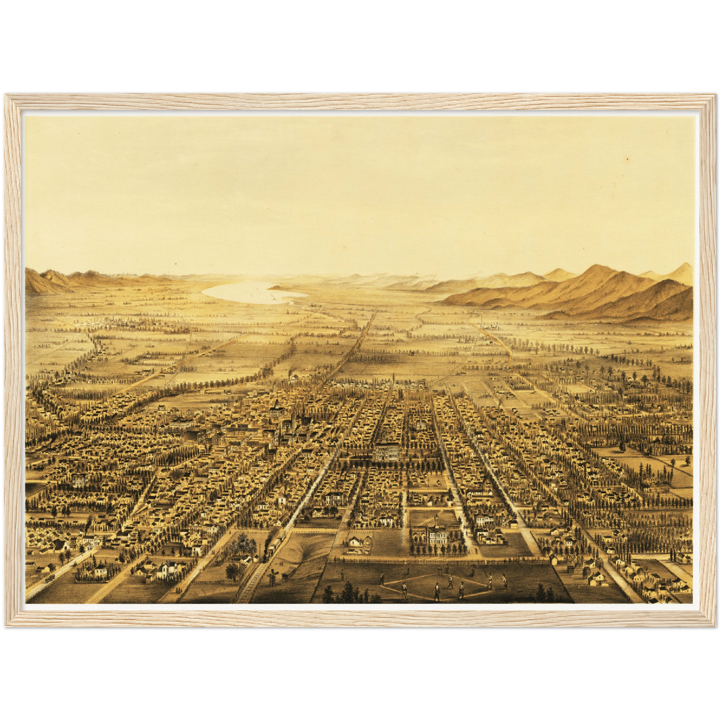 Historical city map  Test product horizontal 3 sizes