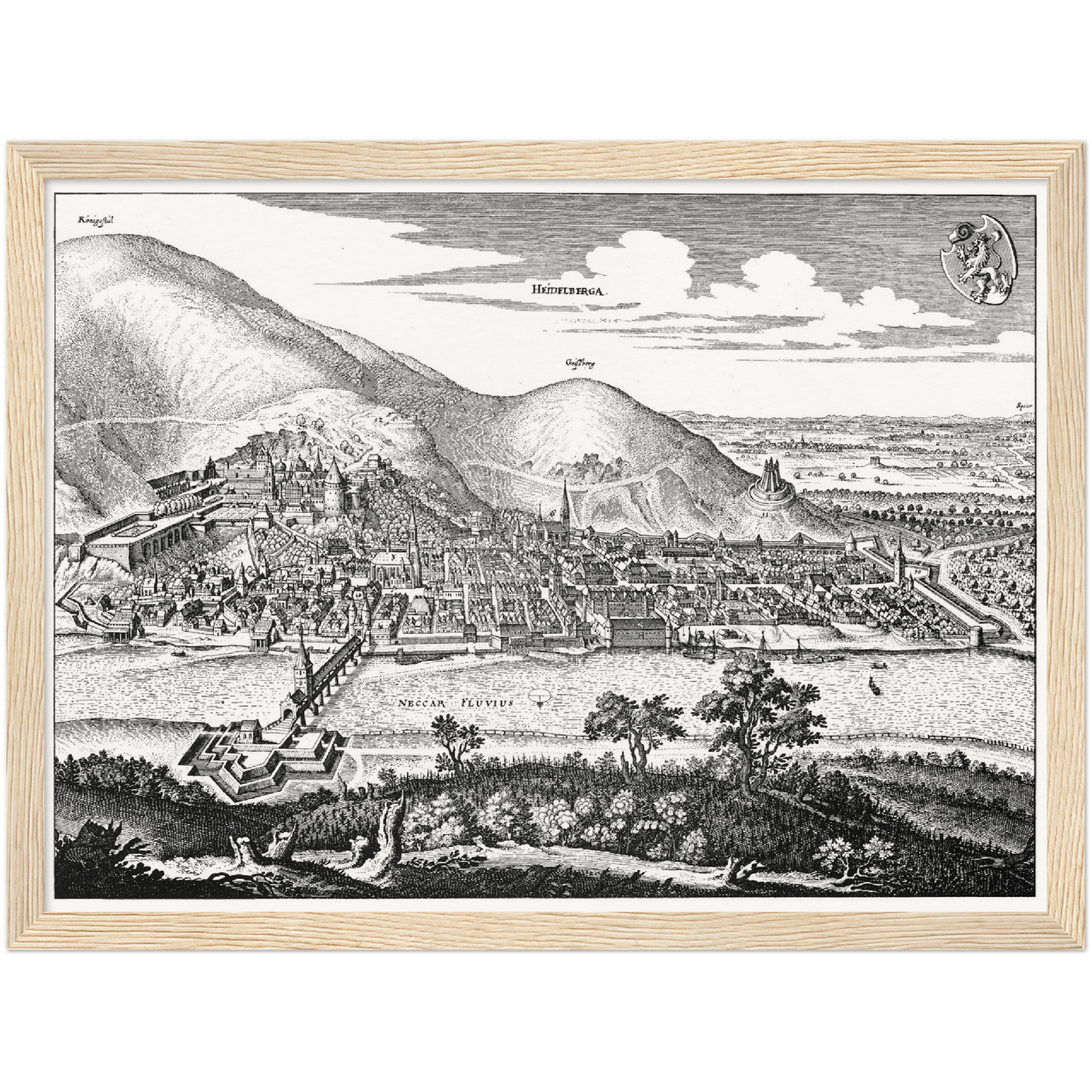 Historical city map  Test product horizontal 3 sizes