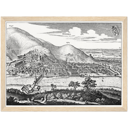 Historical city map  Test product horizontal 3 sizes