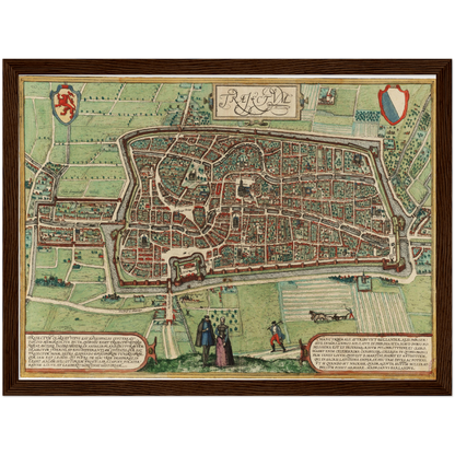 Historical city map  Test product horizontal 3 sizes