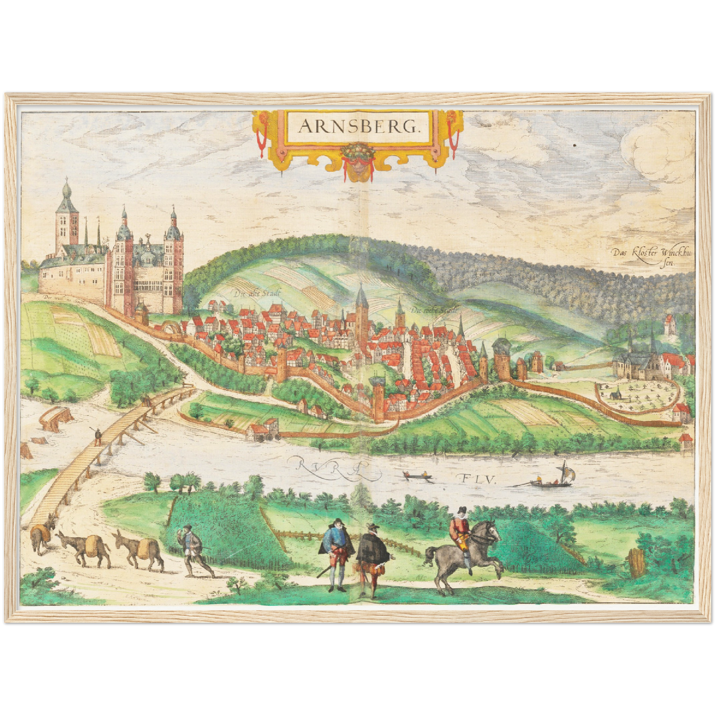 Historical city map  Test product horizontal 3 sizes