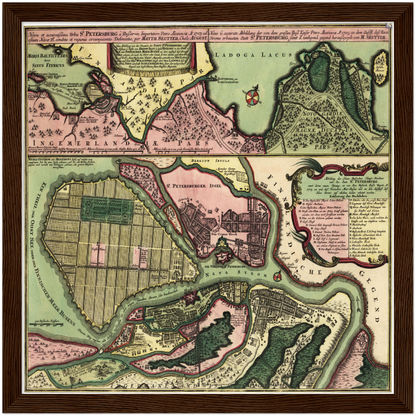 Historical city map  Test product horizontal 3 sizes