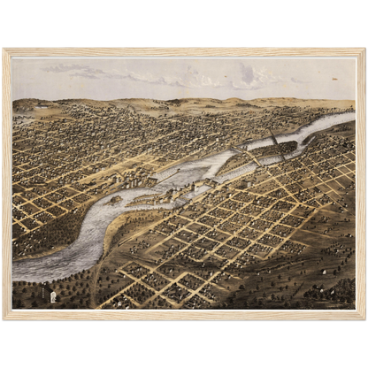 Historical city map  Test product horizontal 3 sizes