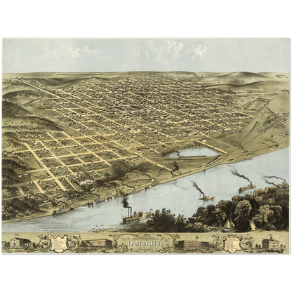 Historical city map  Test product horizontal 3 sizes