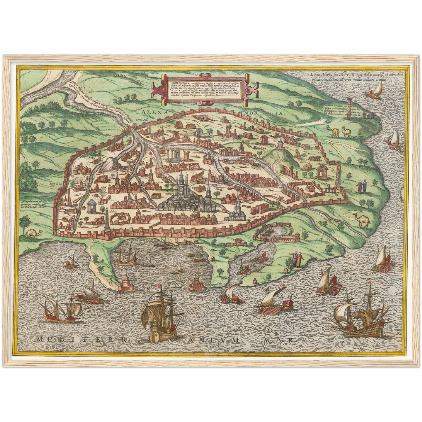 Historical city map  Test product horizontal 3 sizes