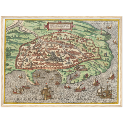 Historical city map  Test product horizontal 3 sizes