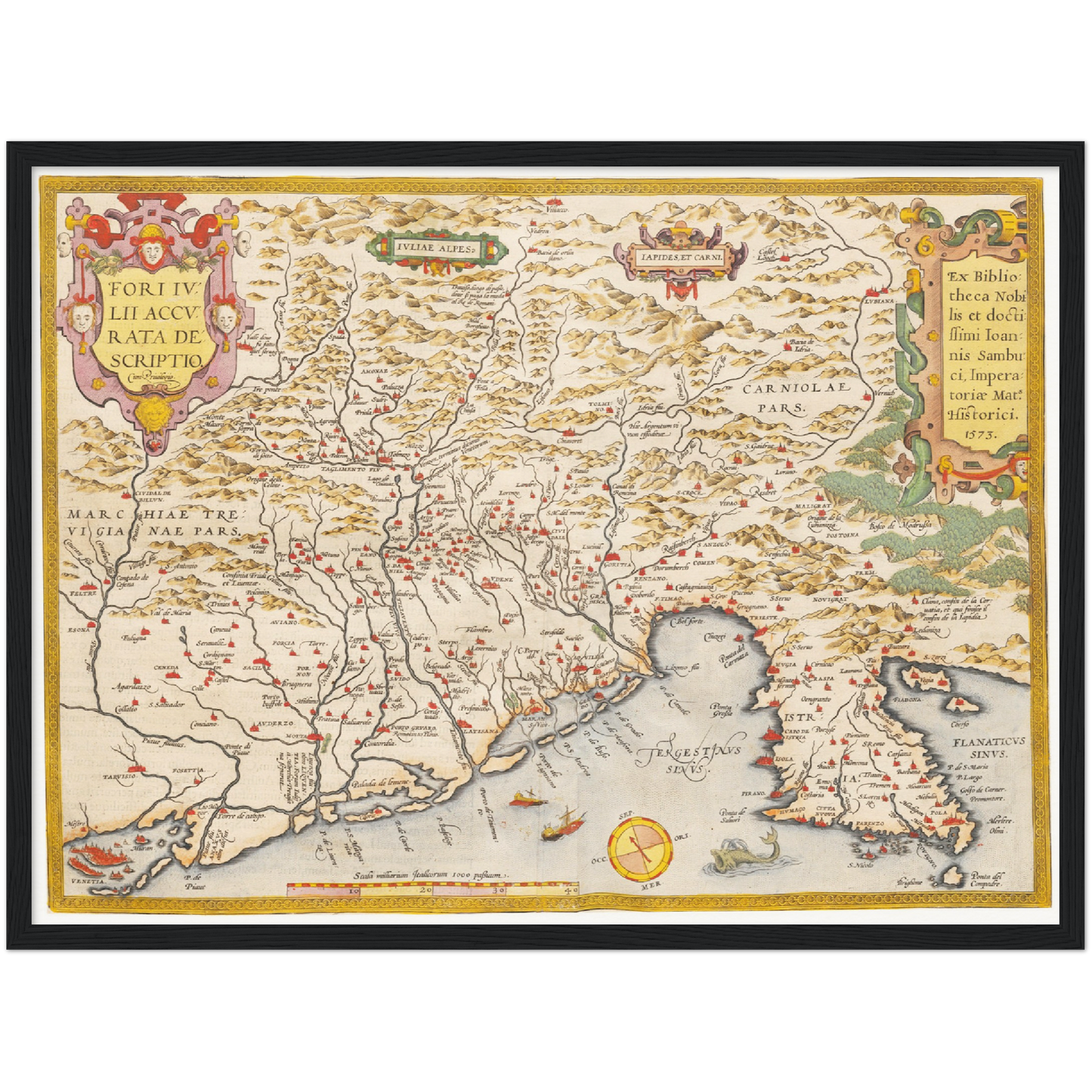 Historical city map  Test product horizontal 3 sizes