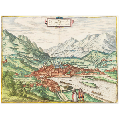 Historical city map  Test product horizontal 3 sizes