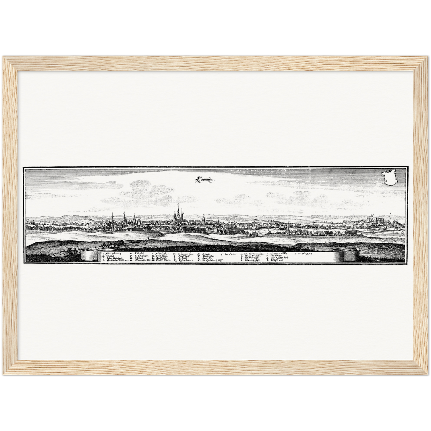 Historical city map  Test product horizontal 3 sizes