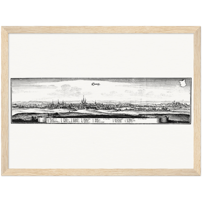 Historical city map  Test product horizontal 3 sizes