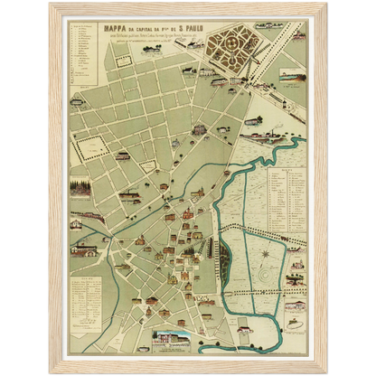 Historical city map  Test product horizontal 3 sizes