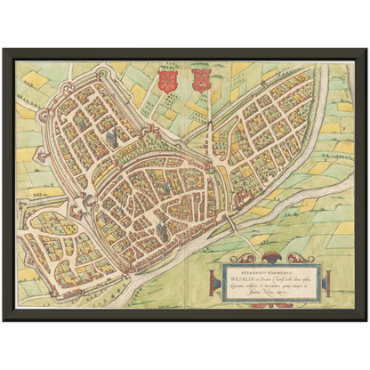 Historischer Stadtplan Wesel um 1592