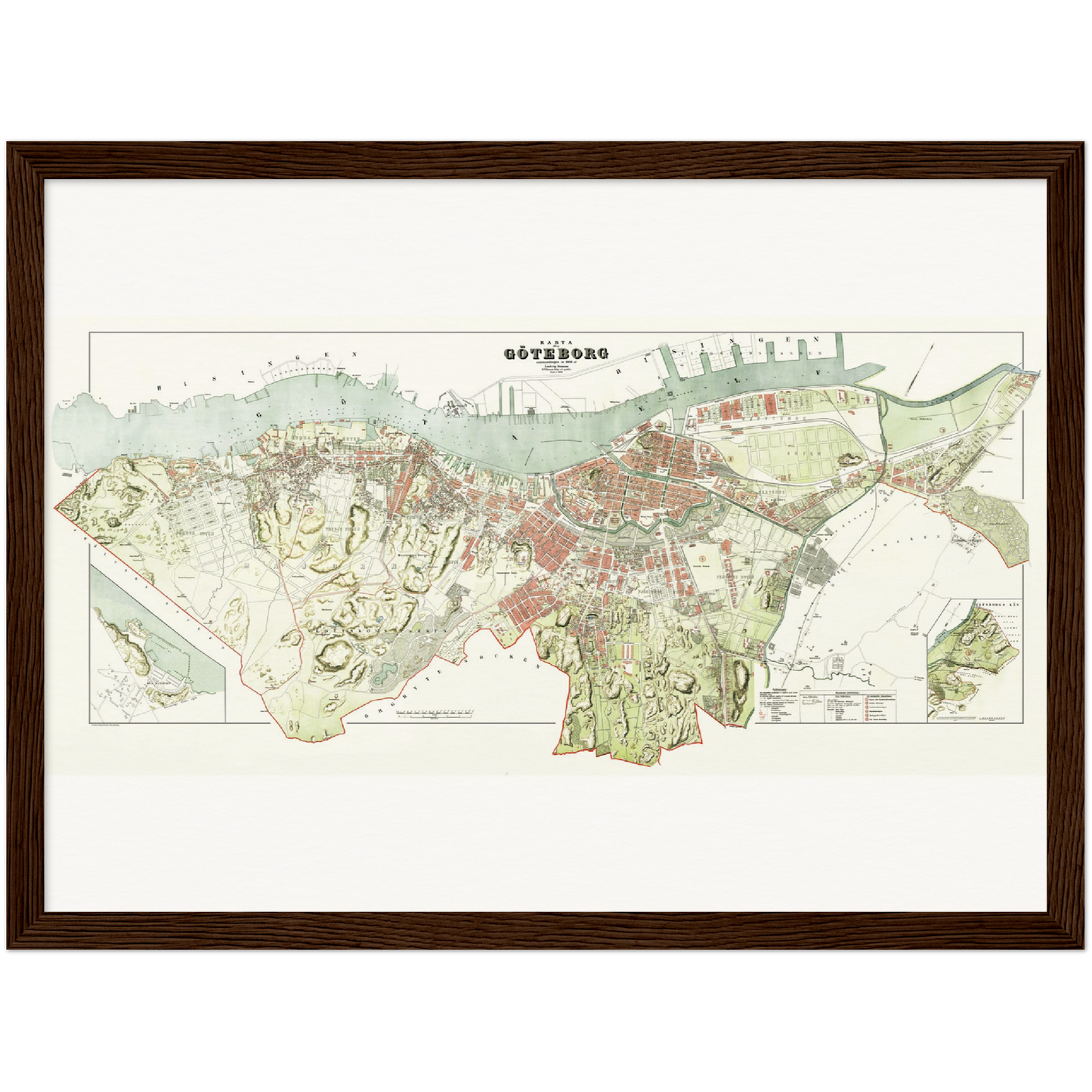 Historical city map  Test product horizontal 3 sizes