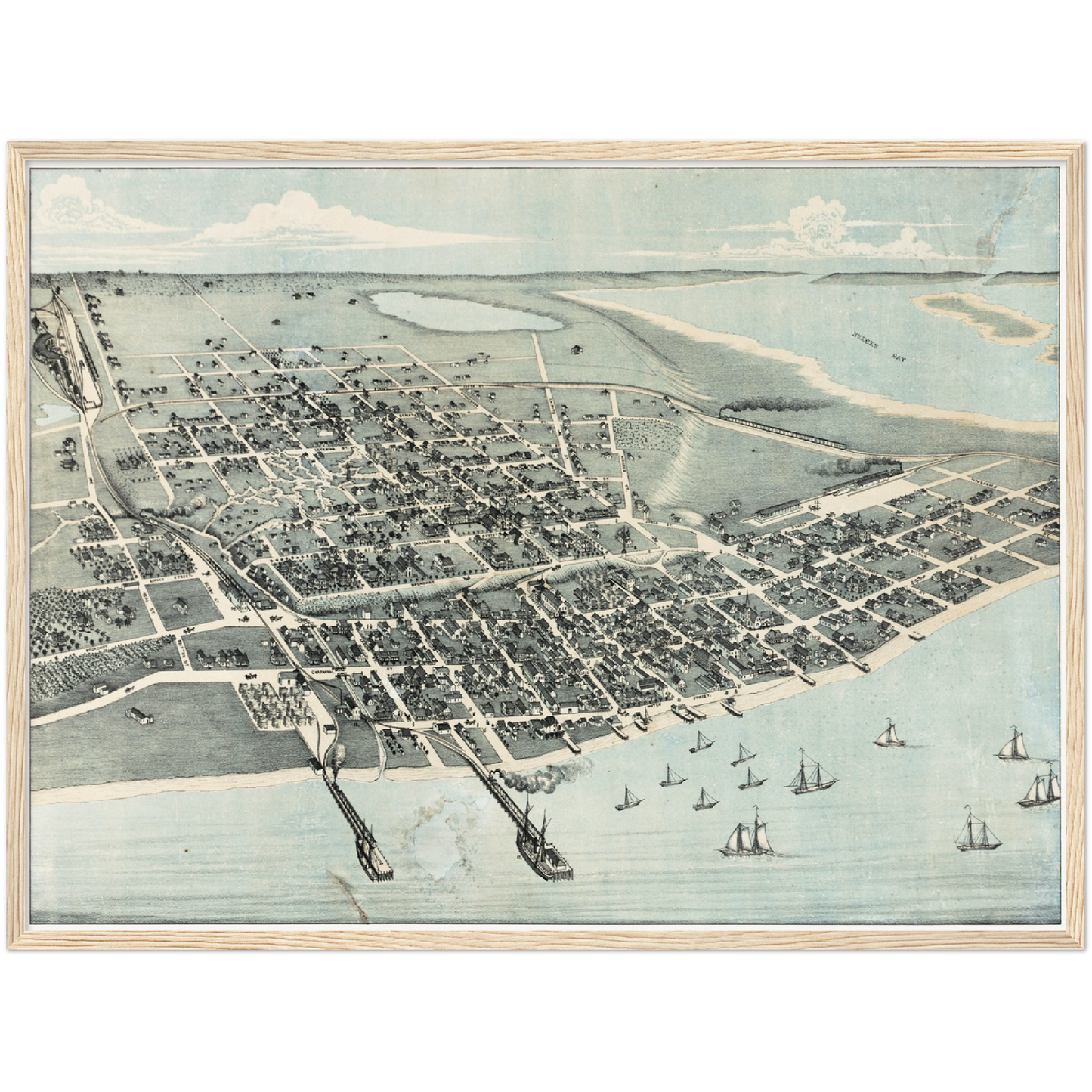 Historical city map  Test product horizontal 3 sizes