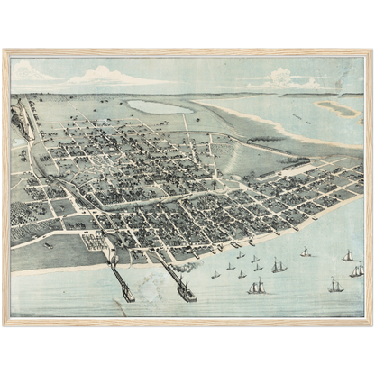 Historical city map  Test product horizontal 3 sizes