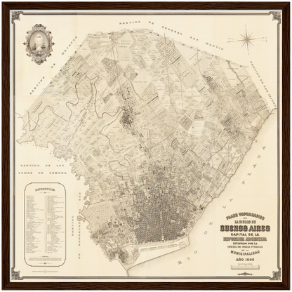 Historical city map  Test product horizontal 3 sizes