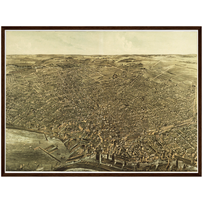 Historische Stadtansicht Buffalo um 1880