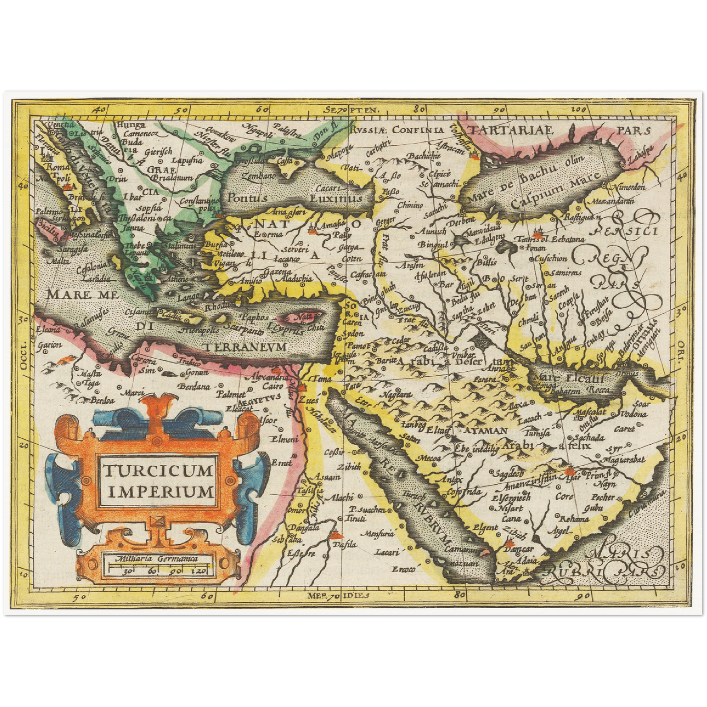 Historische Landkarte Osmanisches Reich um 1609