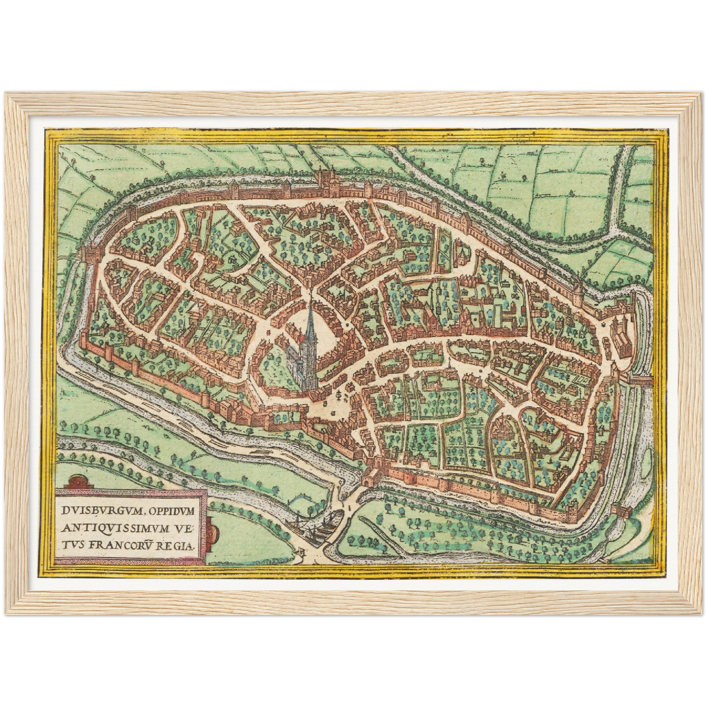 Historical city map  Test product horizontal 3 sizes