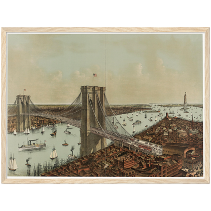 Historische Stadtansicht New York City um 1892