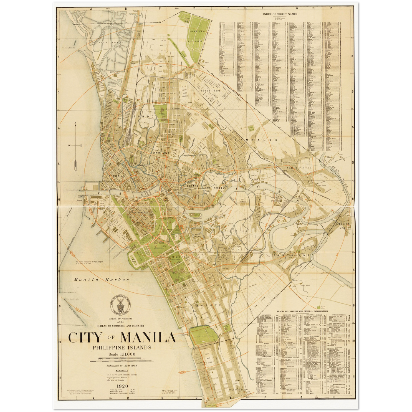 Historical city map  Test product horizontal 3 sizes