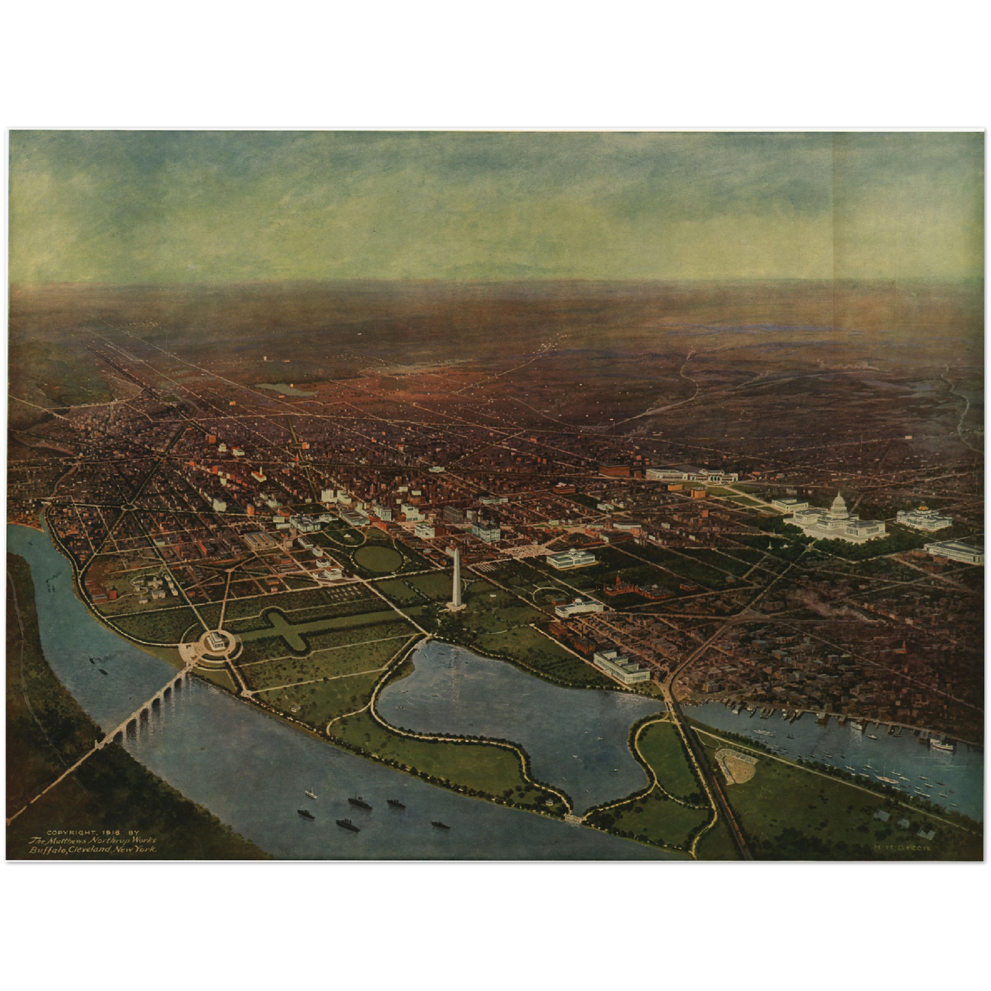 Historical city map  Test product horizontal 3 sizes