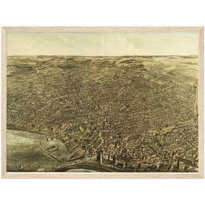 Historische Stadtansicht Buffalo um 1880