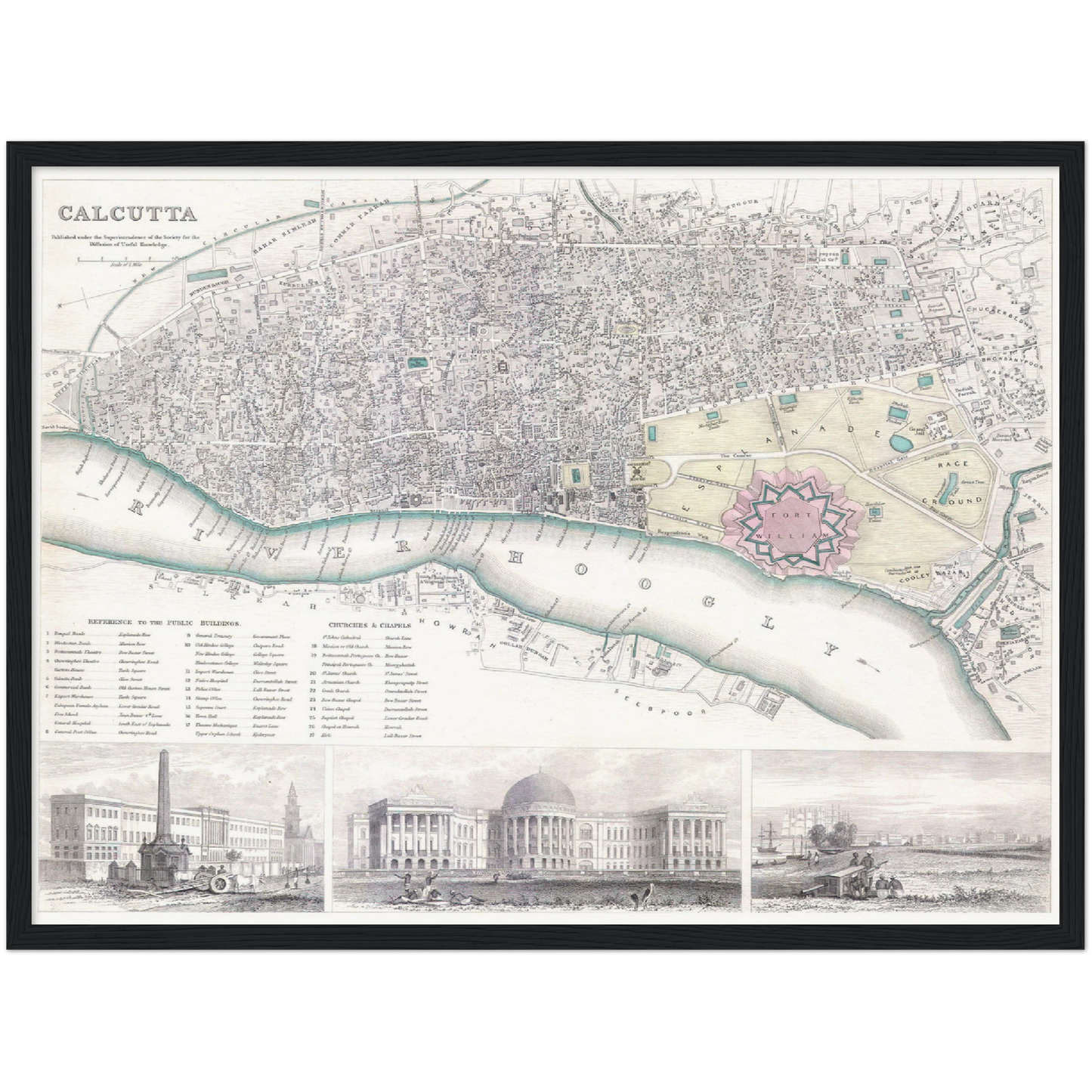 Historical city map  Test product horizontal 3 sizes