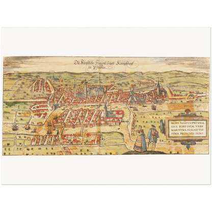 Historical city map  Test product horizontal 3 sizes