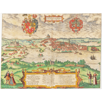 Historical city map  Test product horizontal 3 sizes