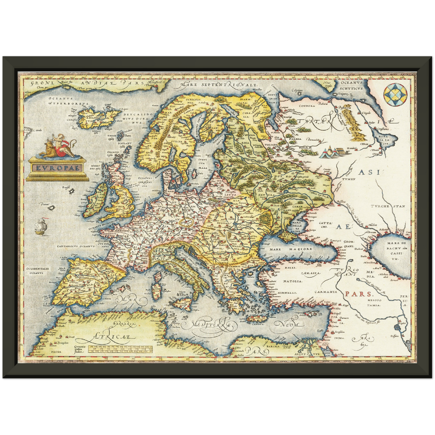 Historical city map  Test product horizontal 3 sizes