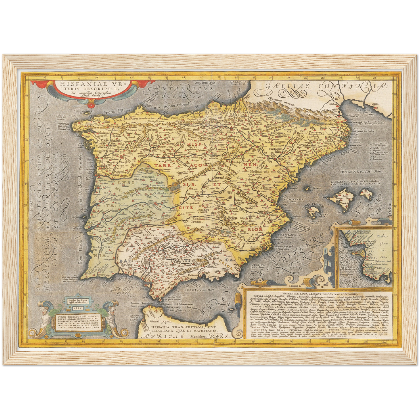 Historische Landkarte Historisches Spanien um 1609