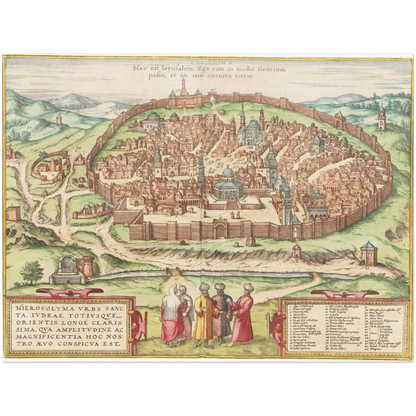 Historical city map  Test product horizontal 3 sizes