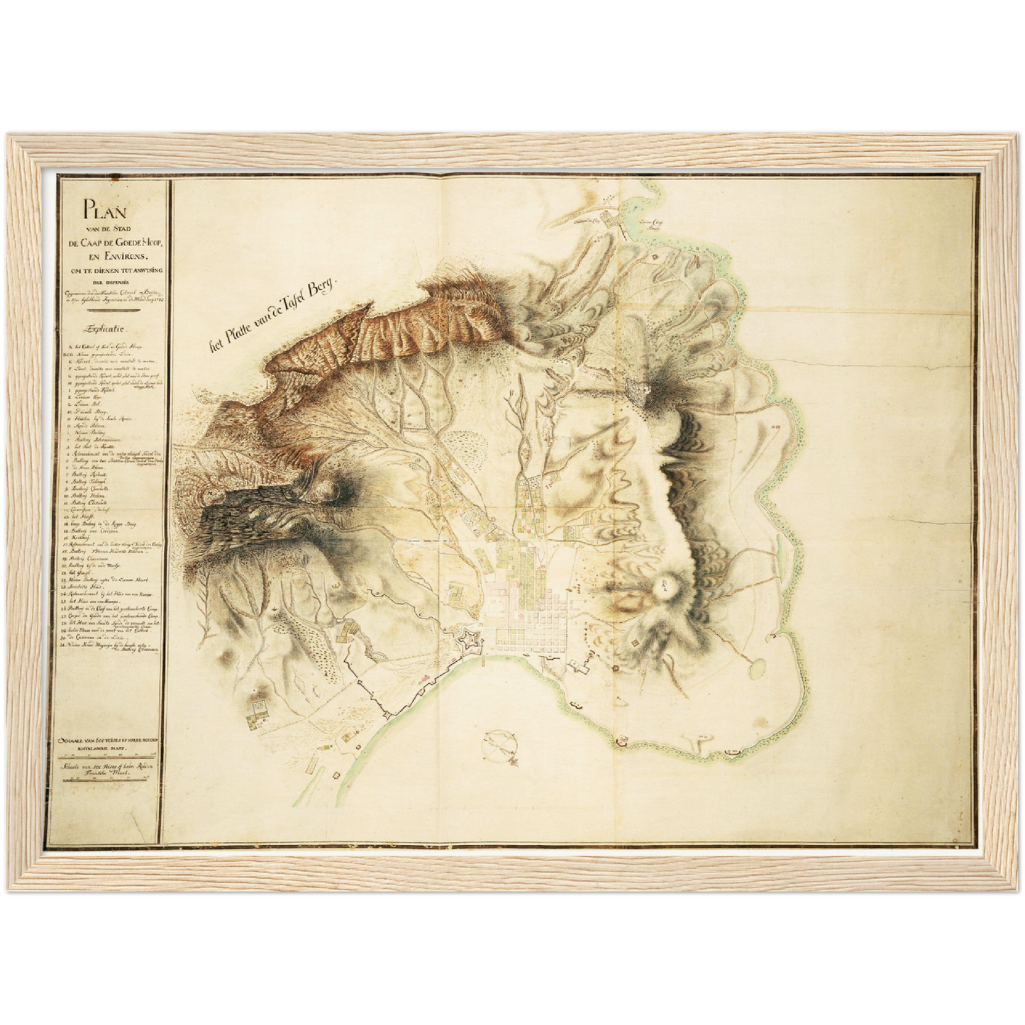 Historical city map  Test product horizontal 3 sizes