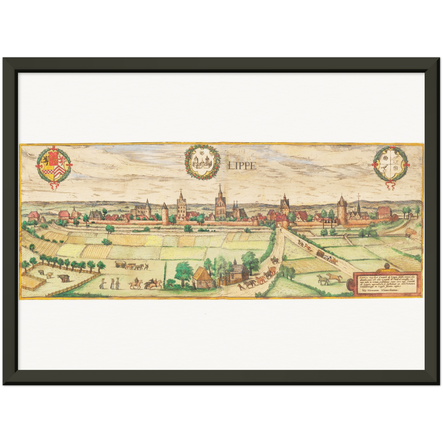 Historical city map  Test product horizontal 3 sizes