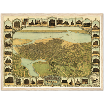 Historical city map  Test product horizontal 3 sizes
