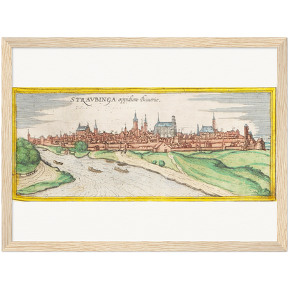 Historische Stadtansicht Straubing um 1570